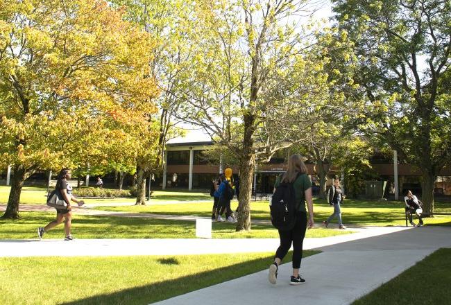 Academic quad at Utica University